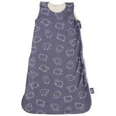 KAARSGAREN-Merino spací pytel pro miminko 60 cm – šedé ovečky (zip na boku)
