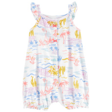 CARTER'S Overal letní Ivory Palm holka 3m CARTER'S Overal letní Ivory Palm holka 3m