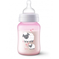 Philips AVENT Lahev Anti-colic 260 ml, růžová s ovečkou Philips AVENT Lahev Anti-colic 260 ml, růžová s ovečkou