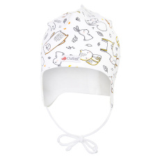 Little Angel-Čepice podšitá zavazovací BIO Outlast® - bílá zvířátka/bílá Velikost: 4 | 45-48 cm Little Angel-Čepice podšitá zavazovací BIO Outlast® - bílá zvířátka/bílá Velikost: 4 | 45-48 cm