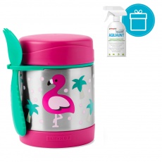 SKIP HOP Zoo Termoska na jídlo se lžičko/vidličkou Plameňák 325 ml, 12 m+ + AQUAINT 500 ml SKIP HOP Zoo Termoska na jídlo se lžičko/vidličkou Plameňák 325 ml, 12 m+ + AQUAINT 500 ml