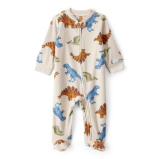 CARTER'S Overal na zip fleece Sleep & Play khaki Dino chlapec 3m/vel.62