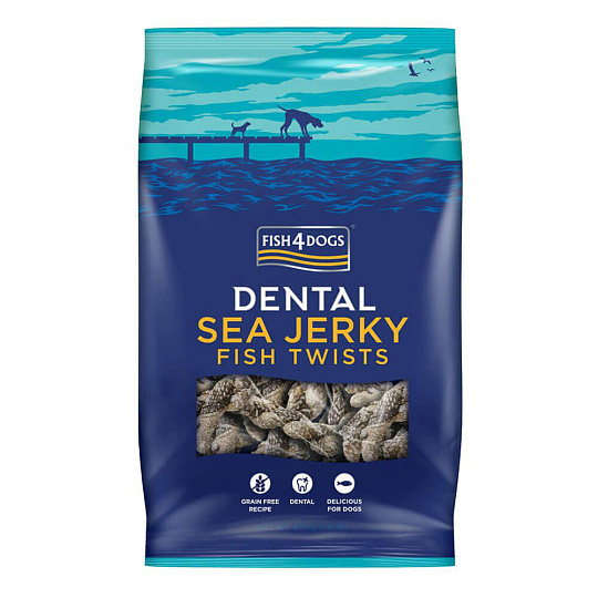 FISH4DOGS Pamlsky pro psy DENTAL SEA mořská ryba - závitky 500 g FISH4DOGS Pamlsky pro psy DENTAL SEA mořská ryba - závitky 500 g