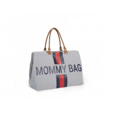 CHILDHOME Přebalovací taška Mommy Bag Grey Stripes Red/Blue