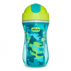 CHICCO Hrneček Sport termo s brčkem 266 ml zelený 14m+