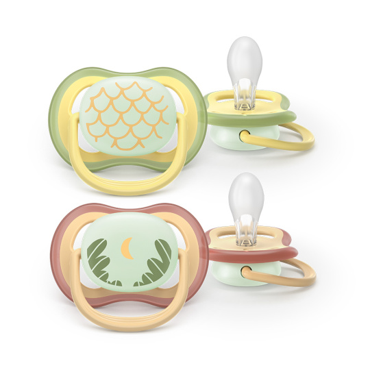 Philips AVENT Šidítko Ultra air noční 0-6m neutral, 2ks