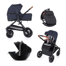 PETITE&MARS Kočárek kombinovaný 3v1 Trails Anthracite Blue PETITE&MARS Kočárek kombinovaný 3v1 Trails Anthracite Blue