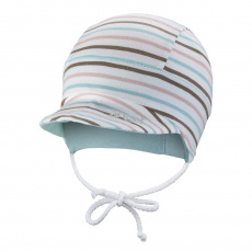 Little Angel-Kšiltovka tenká zavazovací Outlast® - pruh mentolovohnědý Velikost: 1 | 36-38 cm Little Angel-Kšiltovka tenká zavazovací Outlast® - pruh mentolovohnědý Velikost: 1 | 36-38 cm