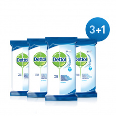 DETTOL Ubrousky na povrchy antibakteriální 4 x 84 ks (3+1) DETTOL Ubrousky na povrchy antibakteriální 4 x 84 ks (3+1)
