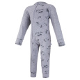 Little Angel-Overal smyk DR TISK lemy Outlast® - šedý melír/šedý melír mývalové Velikost oblečení: 104