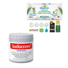 SUDOCREM Expert 125 g + vlhčené ubrousky Happy Planet 100% BIO, 60 ks SUDOCREM Expert 125 g + vlhčené ubrousky Happy Planet 100% BIO, 60 ks