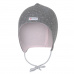 Little Angel-Čepice zavazovací podšitá Outlast ® - šedý melír lesk/růžová Velikost: 2 | 39-41 cm