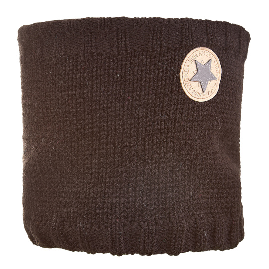 Little Angel-Nákrčník pletený hladký LA dětský Outlast ® - černá-logo Velikost: 3 | 42-44 cm