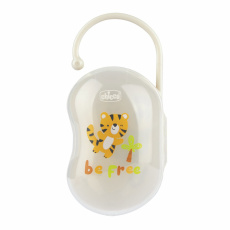 CHICCO Pouzdro na dudlík dvojitý Easy Box neutrál - tiger CHICCO Pouzdro na dudlík dvojitý Easy Box neutrál - tiger