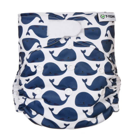 T-TOMI Plena kapsová, typ AIO - suchý zip, 4-15kg, Whales