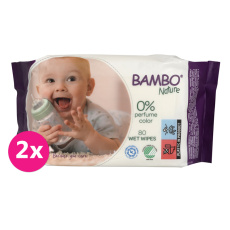 2x BAMBO NATURE Ubrousky vlhčené 80 ks 2x BAMBO NATURE Ubrousky vlhčené 80 ks
