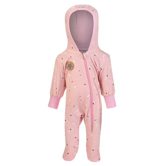Little Angel-Overal podšitý BIO DR Outlast® - sv.růžová hvězdičky/růžová baby Velikost oblečení: 68