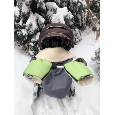 KAARSGAREN-Nepromokavé merino rukavice zelené na kočárek KAARSGAREN-Nepromokavé merino rukavice zelené na kočárek