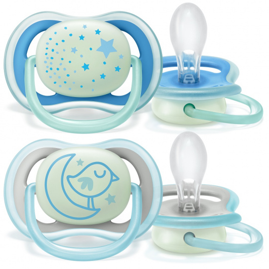 Philips AVENT Šidítko Ultra air noční 6-18m chlapec, 2 ks Philips AVENT Šidítko Ultra air noční 6-18m chlapec, 2 ks