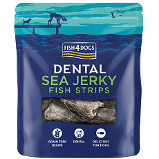FISH4DOGS Pamlsky pro psy DENTAL SEA mořská ryba - proužky 100 g FISH4DOGS Pamlsky pro psy DENTAL SEA mořská ryba - proužky 100 g