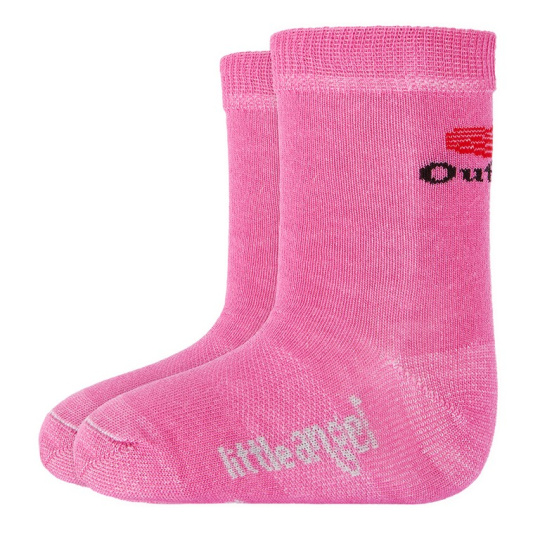 Little Angel-Ponožky STYL ANGEL - Outlast® - růžová Velikost ponožek: 30-34 | 20-22 cm
