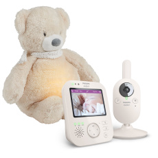 Philips AVENT Chůvička dětská video SCD891/26+NATTOU Uspáváček 4v1 Sleepy Bear Beige 0m+