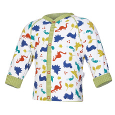 Little Angel-Kabátek podšitý Outlast® - bílá-dino/pruh zelený matcha Velikost oblečení: 50-56 Little Angel-Kabátek podšitý Outlast® - bílá-dino/pruh zelený matcha Velikost oblečení: 50-56
