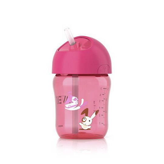Philips AVENT @Hrneček s brčkem 260 ml růžový Philips AVENT @Hrneček s brčkem 260 ml růžový