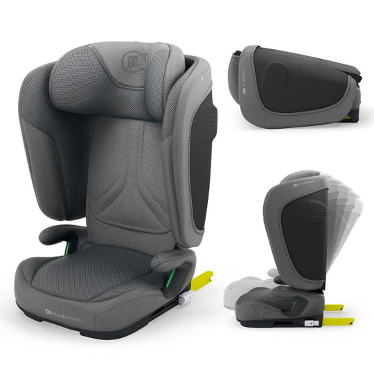 KINDERKRAFT Autosedačka skládací Unity 2 I-Size (100-150 cm) Grey