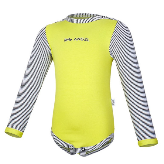 Little Angel-Body smyk DR pruh Outlast® - tm.citronová/pruh bíločerný Velikost oblečení: 62