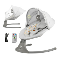 KINDERKRAFT Lehátko houpací s melodií 2v1 Lumi, do 9 kg, Premium Light Grey KINDERKRAFT Lehátko houpací s melodií 2v1 Lumi, do 9 kg, Premium Light Grey