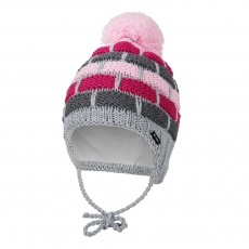 Little Angel-Čepice pletená zavazovací pruhy Outlast ® - šedorůžová Velikost: 3 | 42-44 cm Little Angel-Čepice pletená zavazovací pruhy Outlast ® - šedorůžová Velikost: 3 | 42-44 cm