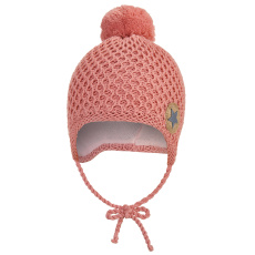 Little Angel-Čepice pletená zavazovací drobný vzor bambule Outlast® - pudrová Velikost čepic: 3 | 42-44 cm Little Angel-Čepice pletená zavazovací drobný vzor bambule Outlast® - pudrová Velikost čepic: 3 | 42-44 cm