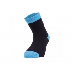 UNUO-Bambusové ponožky černé s tyrkysovou