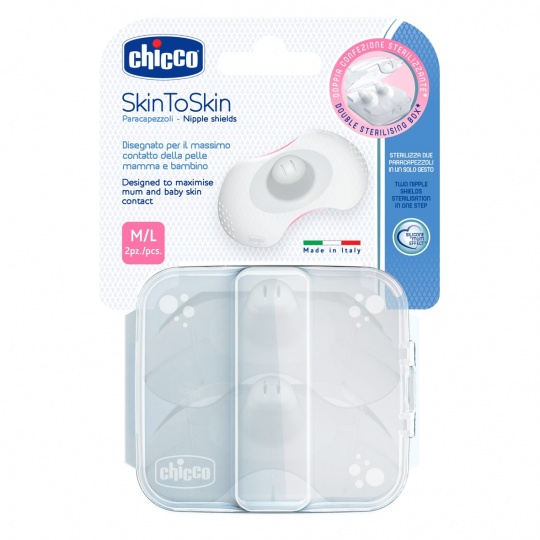 CHICCO Chránič bradavek SkinToSkin silikon 2 ks M/L