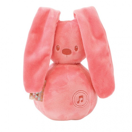NATTOU Hračka hudební zajíček Lapidou coral NATTOU Hračka hudební zajíček Lapidou coral