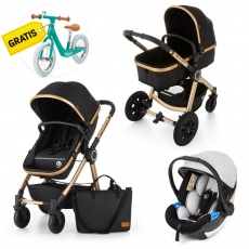 PETITE&MARS Kočárek kombinovaný 3v1 Grand II Golden Ebony + Odrážedlo Rapid Midnight Green ZDARMA PETITE&MARS Kočárek kombinovaný 3v1 Grand II Golden Ebony + Odrážedlo Rapid Midnight Green ZDARMA