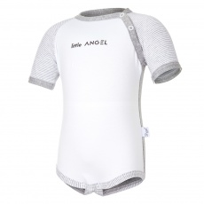 Little Angel-Body tenké KR LA Outlast® - bílá/šedý melír Velikost: 74 Little Angel-Body tenké KR LA Outlast® - bílá/šedý melír Velikost: 74