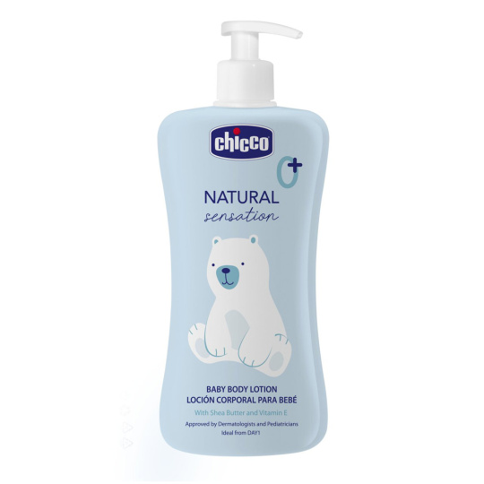 CHICCO Mléko tělové Natural Sensation s bambuckým máslem a vitaminem E 500ml, 0m+