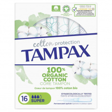 TAMPAX Cotton Protection Super tampony s aplikátorem 16 ks TAMPAX Cotton Protection Super tampony s aplikátorem 16 ks