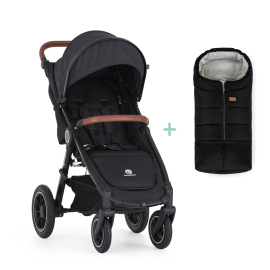 PETITE&MARS Kočárek sportovní Street2 Air Oak Perfect Black + PETITE&MARS fusak Jibot ZDARMA