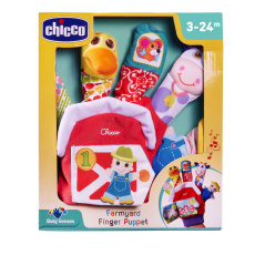 CHICCO Maňásek na ruku se zvuky Farma 3m+ CHICCO Maňásek na ruku se zvuky Farma 3m+
