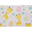 KAARSGAREN-Deka Flanell fleece bílá žirafa 70x100cm