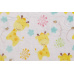 KAARSGAREN-Deka Flanell fleece bílá žirafa 70x100cm