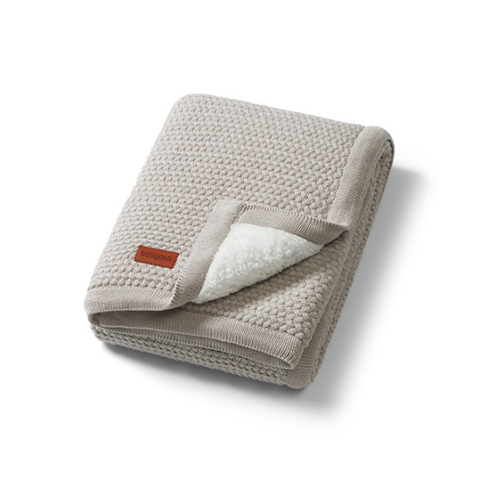 BABYONO Deka bavlněná s fleecovou podšívkou 75 x 100 cm šedá BABYONO Deka bavlněná s fleecovou podšívkou 75 x 100 cm šedá