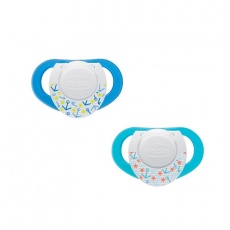 CHICCO Šidítko Physio Compact, silikonové 6-16m , modré, 2 ks CHICCO Šidítko Physio Compact, silikonové 6-16m , modré, 2 ks