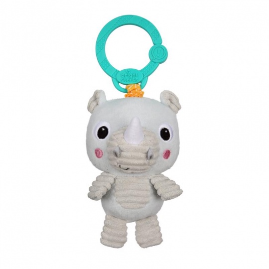 BRIGHT STARTS Hračka plyšová na C kroužku Také 'n Shake nosorožec 0 m+