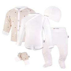 Little Angel-Novorozenecká sada BIO Outlast® - béžová hvězdičky/bílá Velikost oblečení: 62 Little Angel-Novorozenecká sada BIO Outlast® - béžová hvězdičky/bílá Velikost oblečení: 62