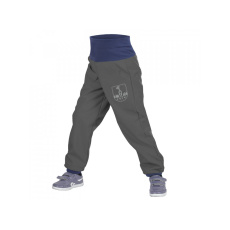 UNUO-Batolecí softshellové kalhoty s fleecem antracit+ REFLEXNÍ OBRÁZEK EVŽEN -vel. 98/104 SLIM