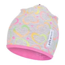 Little Angel-Čepice podšitá Outlast® - šedý melír neon srdce/tm.růžová Velikost čepic: 1 | 36-38 cm Little Angel-Čepice podšitá Outlast® - šedý melír neon srdce/tm.růžová Velikost čepic: 1 | 36-38 cm
